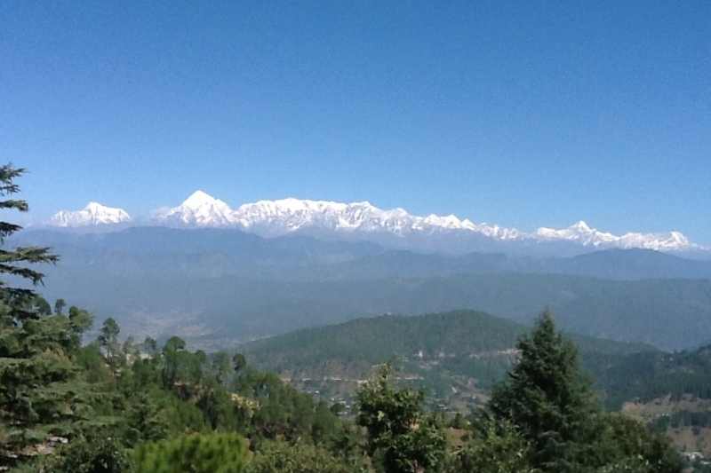 Panoramic view of Himalayas. 